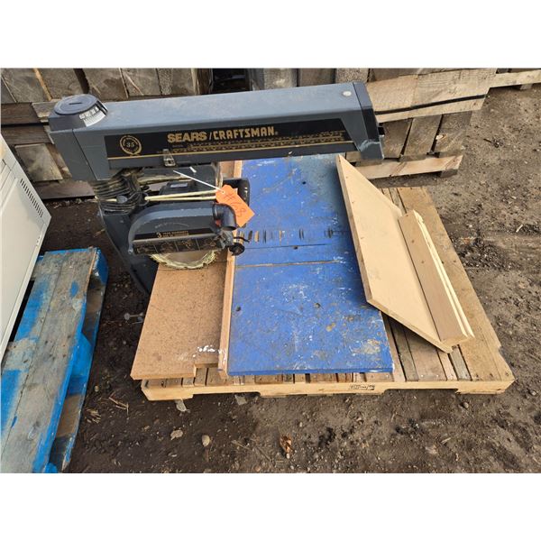 Sears Radial Arm Saw & Storage Cabinet