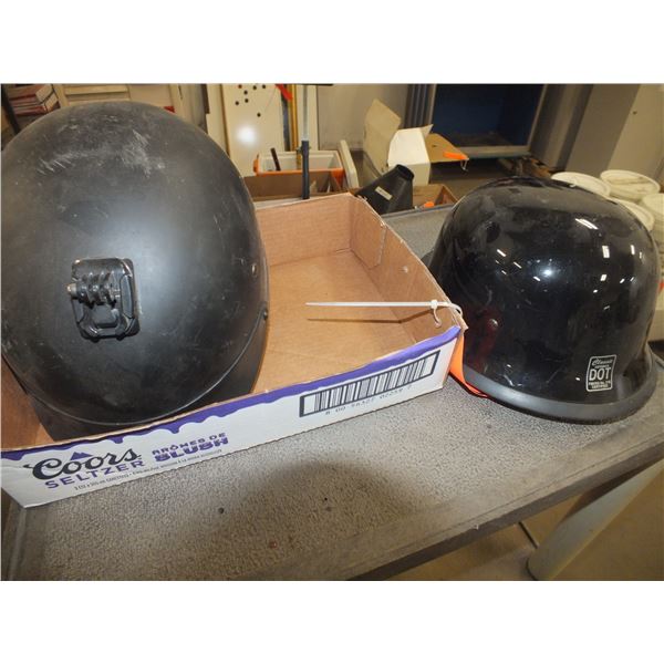 Two Motorcycle Helmets