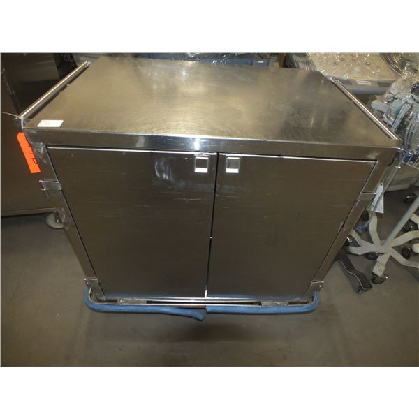 2 Door Stainless Steel Storage Cabinet On Wheels