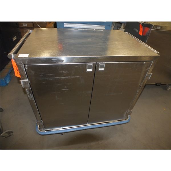 2 Door Stainless Steel Storage Cabinet On Wheels