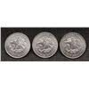 Image 1 : THREE SILVER EAGLE IN GOD WE TRUST TRADE UNIT