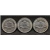 Image 2 : THREE SILVER EAGLE IN GOD WE TRUST TRADE UNIT