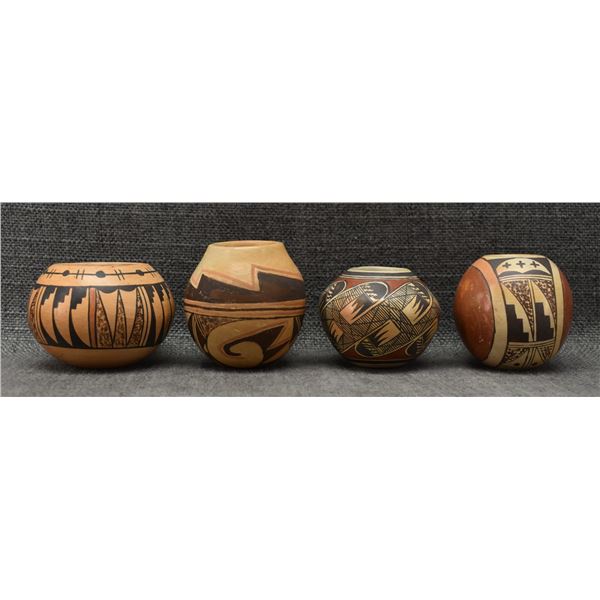 FOUR HOPI POTTERY BOWLS