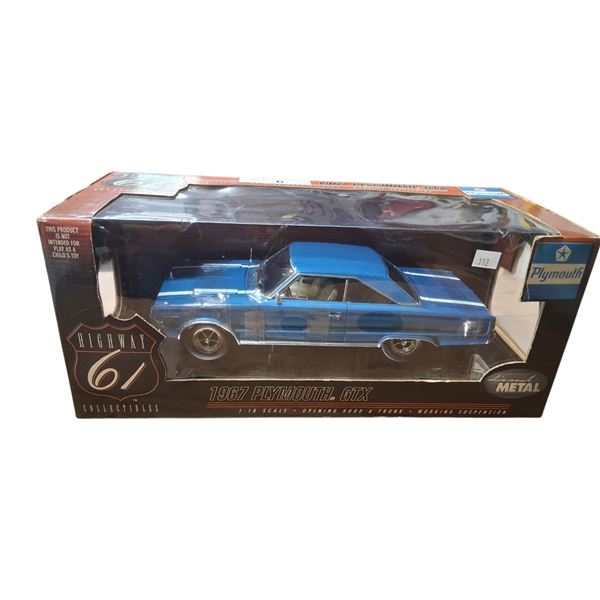 Highway 61 1967 Plymouth GTX die cast 1:18 scale