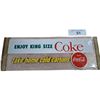 Image 1 : NOS 1950s king size Coke door/window ad 13"x4.5"
