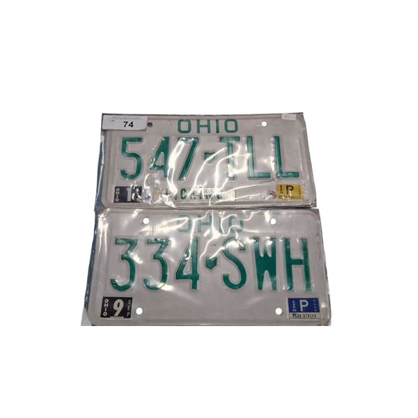 2 Ohio license plates 88, & 89