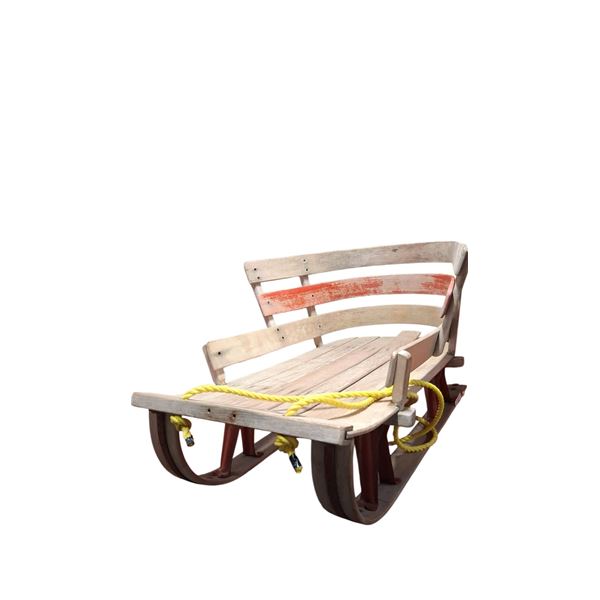 Vintage wooden sled 31" long