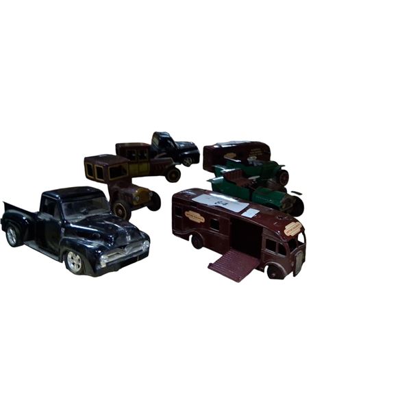 4 vintage die cast vehicles