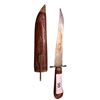 Image 1 : Vintage dagger with wooden handle and sheath 13" overall