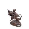 Image 1 : Metal warrior on horse statue 18"