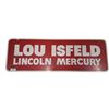 Image 1 : Vintage Lou Isfeld Lincoln Mercury double sided wooden sign with hanging hook eyes 44"x16"