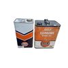 Image 1 : Vintage 2 US gallon Gulf oil tin & vintage 1 gallon Gulf oil tin