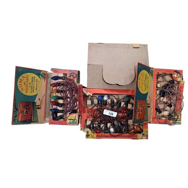 3 sets of vintage Noma Christmas lights