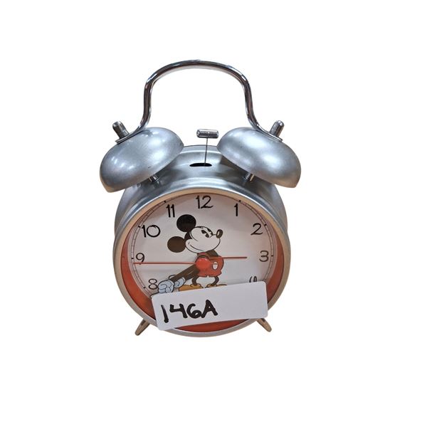 3 Mickey Mouse collectibles including clock