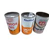 Image 1 : 3 1 quart oil tins, Co-op, Gulf, Pacific 66