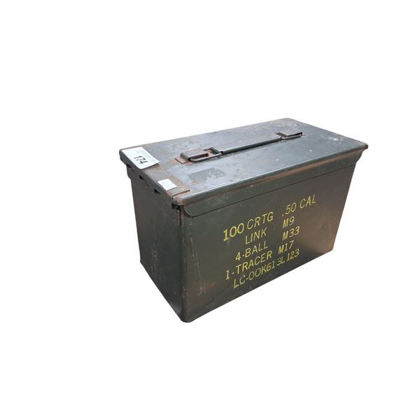 Vintage 50 calibre ammo box 12"x7"x6" very good condition