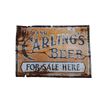 Image 1 : Antique 1920s metal Carling's Beer sign, 28"x20" over 100 years old