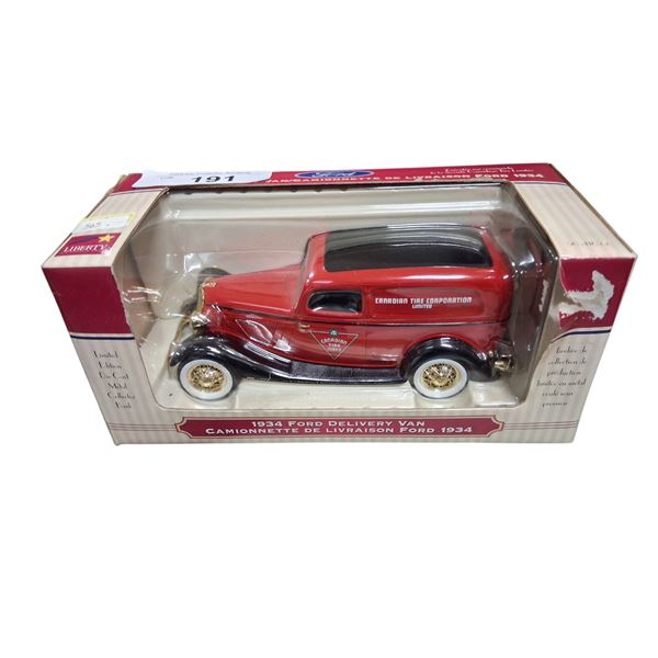 1934 Ford delivery van, Canadian Tire Corp. die cast vehicle 1:24 scale