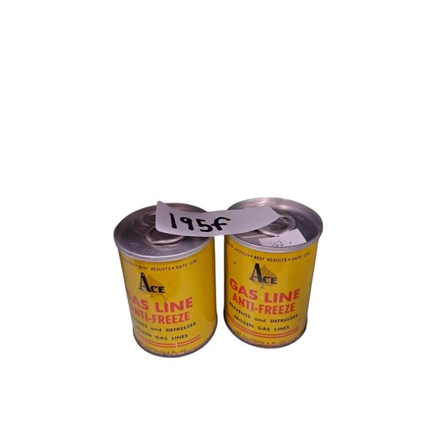2 vintage 4 oz oil tins, Ace