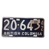 Image 1 : Vintage 1942 BC license plate
