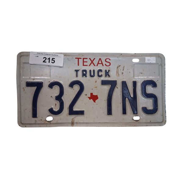 Vintage Texas truck plate