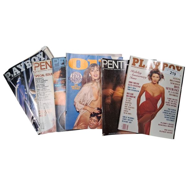 6 vintage adult men's magazines