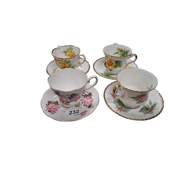 4 Paragon Royal Albert tea cup sets
