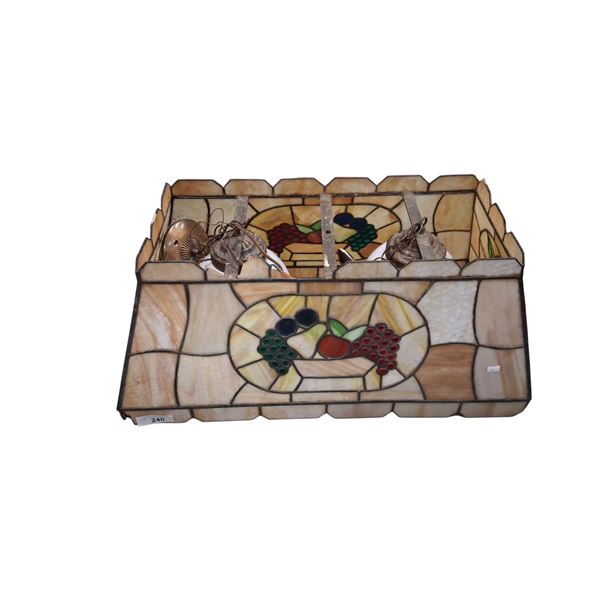 Vintage billiards stained glass lamp 29"x16"14"