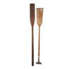 Image 1 : 2 vintage wooden paddles 56" & 49"