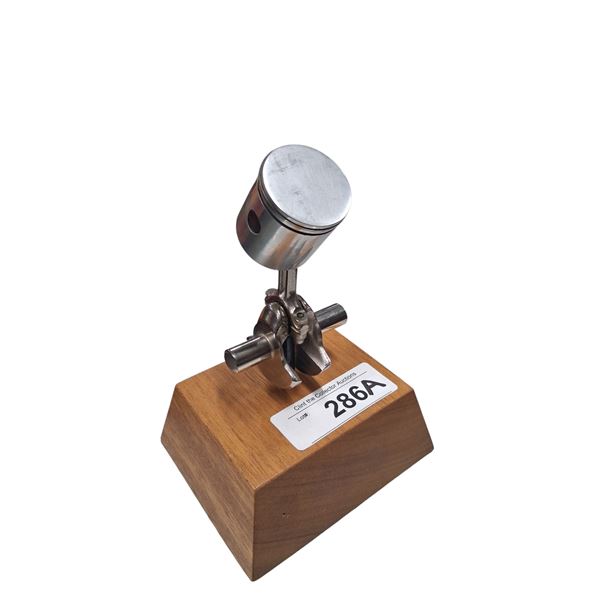 Display Award- Piston and Revolving Crank on wooden block