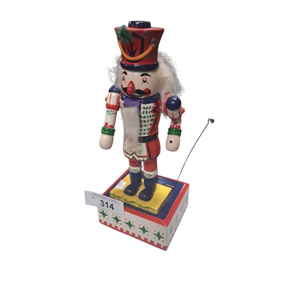 Nutcracker music box 11" tall