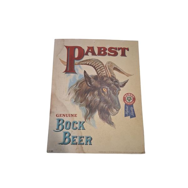 Beautiful Pabst beer ad on cardboard 14"x11"