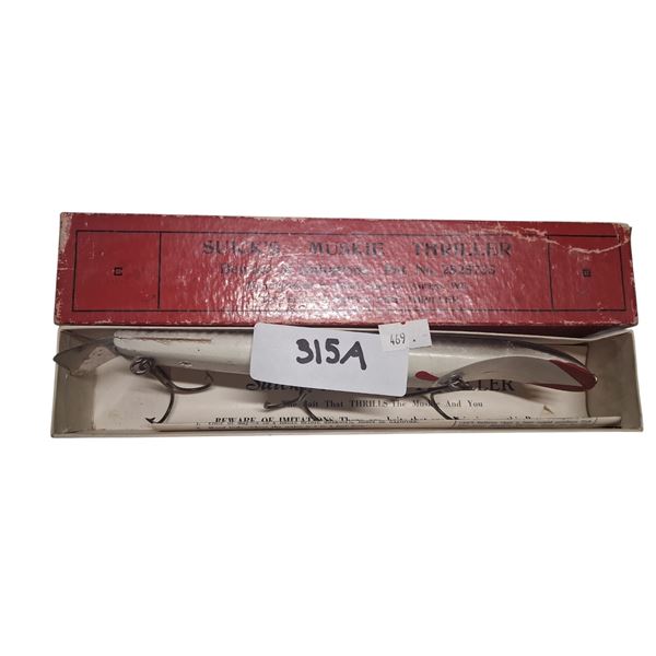 Suick's Nuskie Thriller Lure original box & instructions, vintage