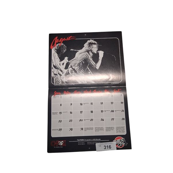 Hard to find Vancouver 1982 C-Fox/Kelly's calendar. All rock concerts in Vancouver