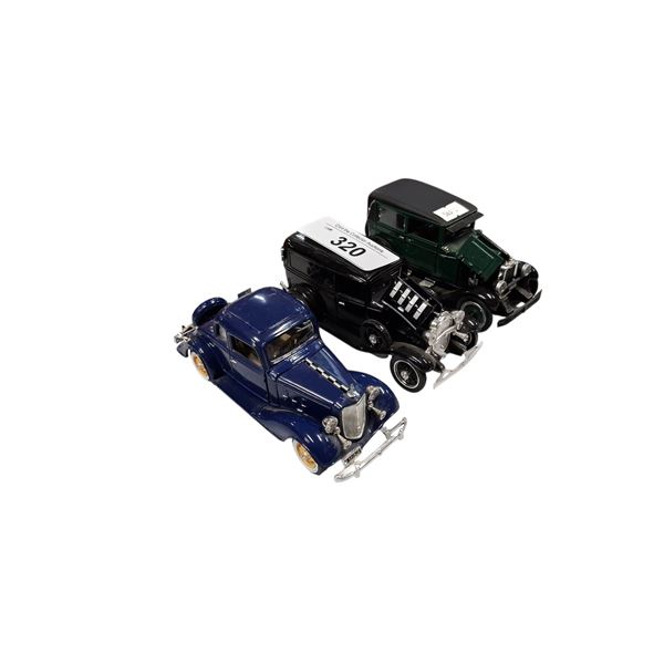 3 vintage die cast vehicles approx 6" each