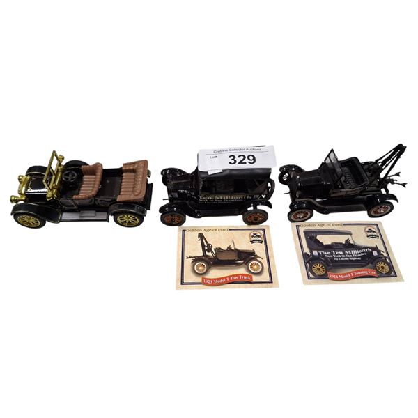 3 vintage die cast vehicles approx 6" each