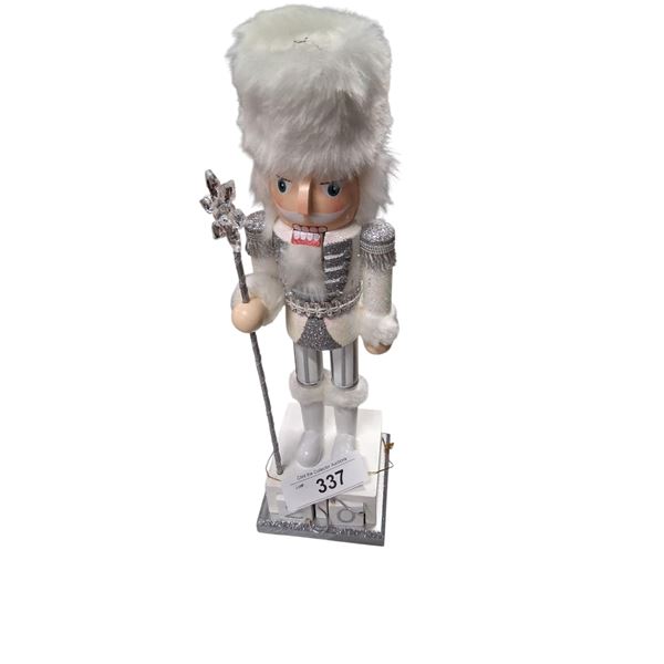 Large wood nutcracker block calendar 14" tall