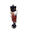 Image 2 : Large wood nutcracker with gold baton 14" tall
