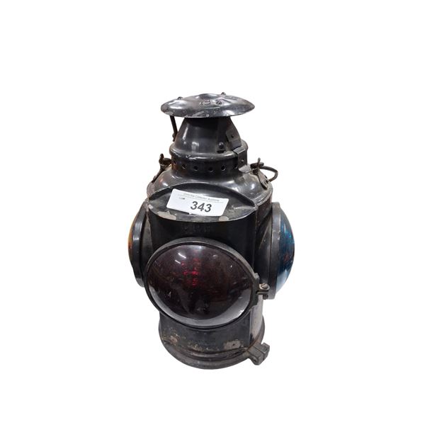 Authentic vintage railway lantern CNR 15"