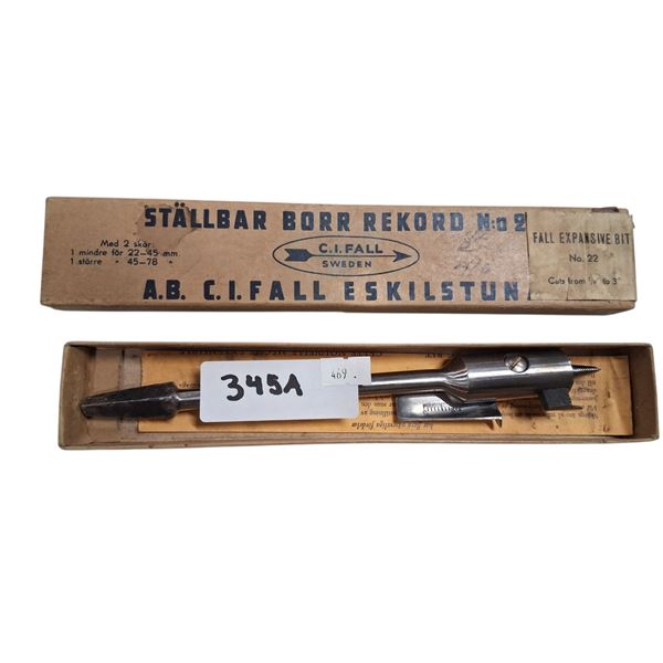 Expansive bit, 7" long, made in Sweden