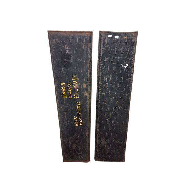 2 NOS vintage early Chev truck heavy steel running boards 45" long