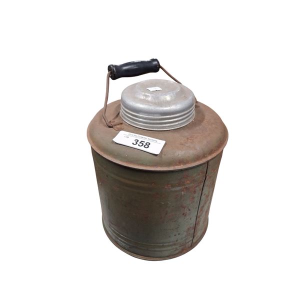 Very vintage picnic outing jug 12" tall, early 20th century