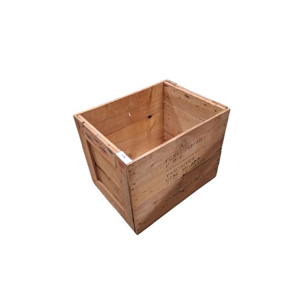 Large wooden Vancouver Tea crate 21"x17"17"