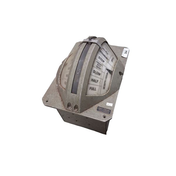 Very large vintage ship's telegraph, missing handle, 18"x16"x9"