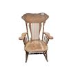 Image 1 : Antique pressback rocking chair with extra wide seat, 40" tall