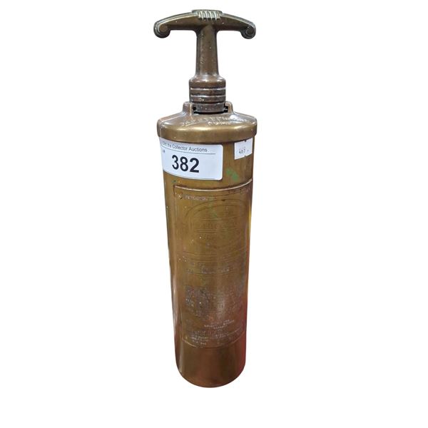Brass General Fire Guard Quick Aid Extinguisher 13" vintage