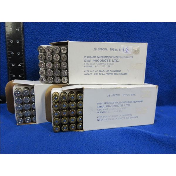 38 Spl 159gr SWC Factory Reloads (Pick Up or Ship by UPS Only)