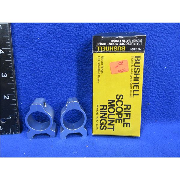 Bushnell 1' Scope Rings - Silver Satin Finish - New Old Stock