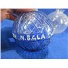 Image 2 : 2 Antique Glass Target Balls - Blue and Clear