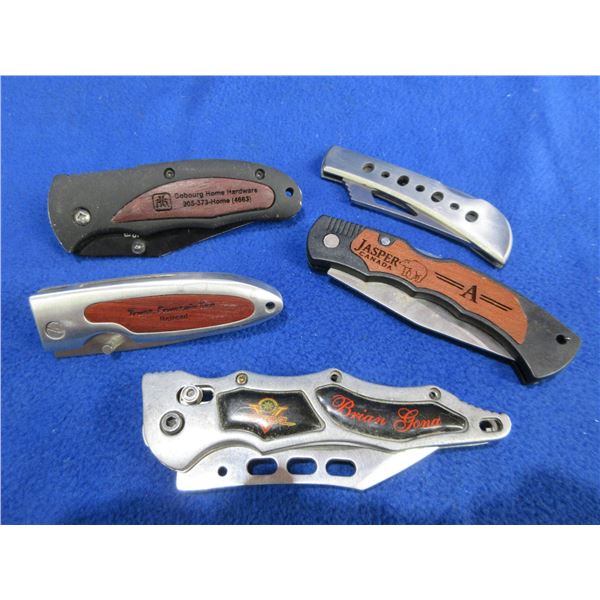 5 Folding Lock Blade Knives